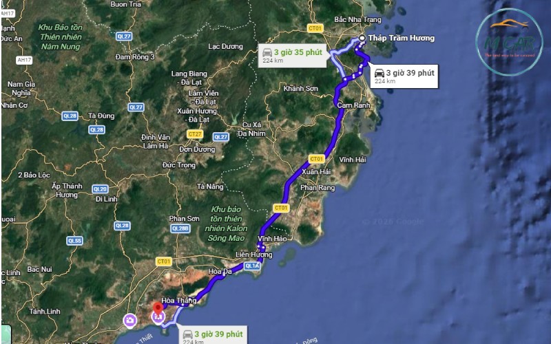 Mũi Né đi Nha Trang bao nhiêu km?