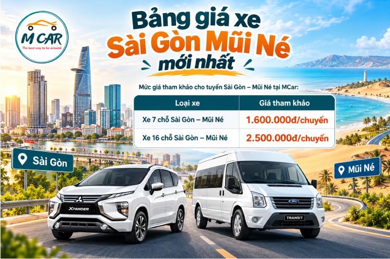 Ho Chi Minh City to Mui Ne Car Price List