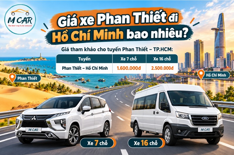 Giá xe Phan Thiết đi Hồ Chí Minh bao nhiêu?